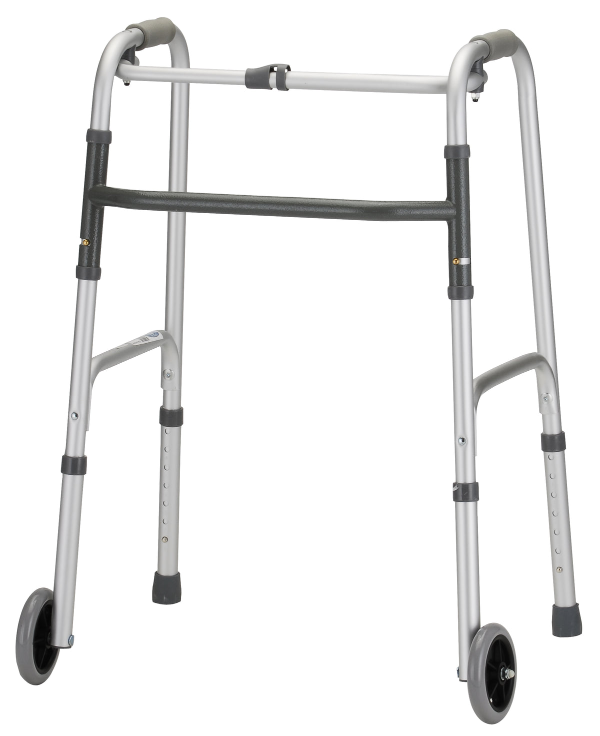 One Button Folding Walker w/ 5" Wheels