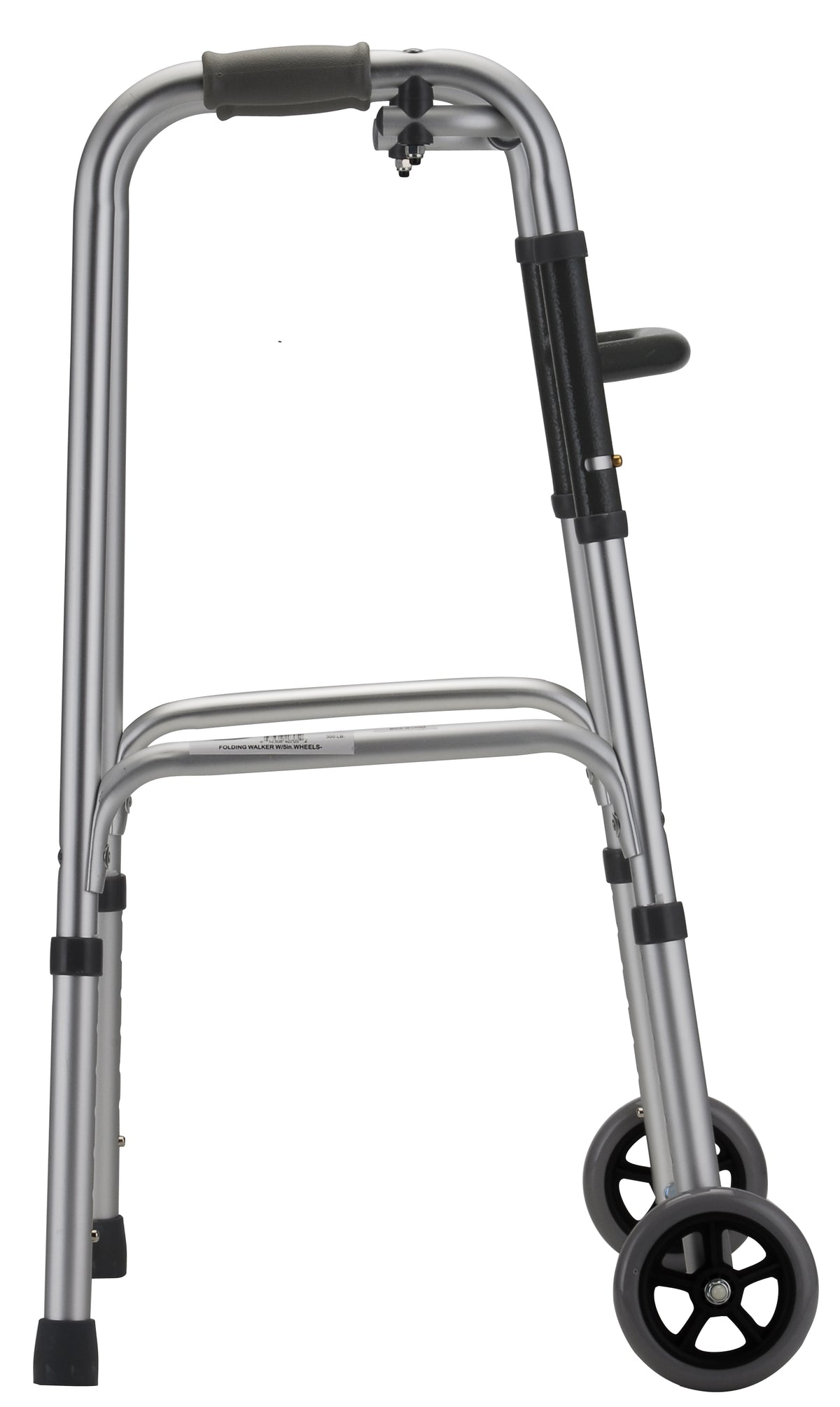One Button Folding Walker w/ 5" Wheels