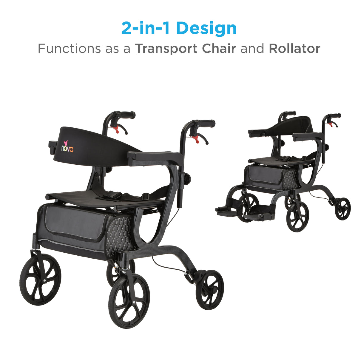 Gemini 2 in 1 Rollator Transport Chair