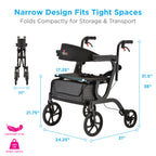 Gemini 2 in 1 Rollator Transport Chair