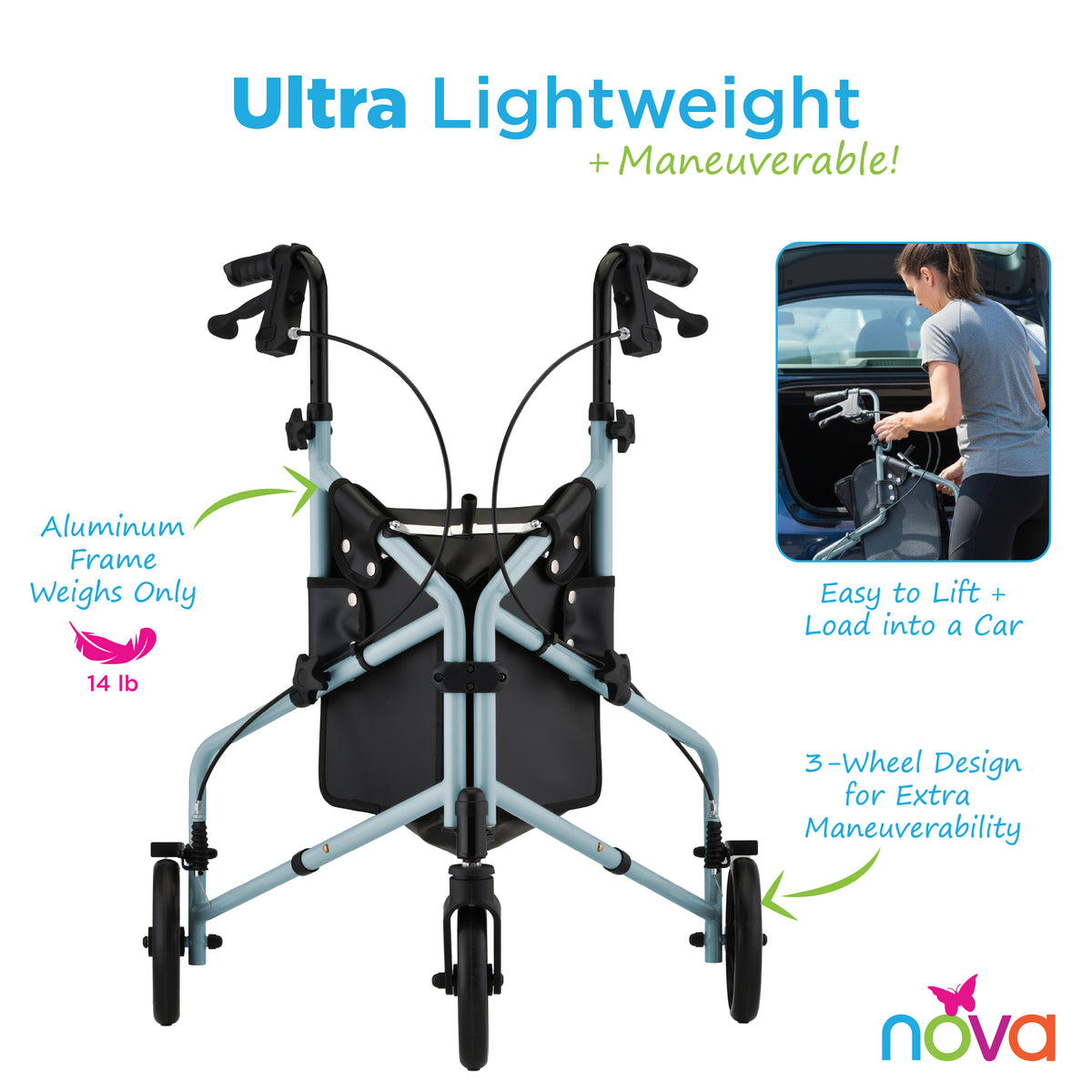 Active 3-Wheel Rollator