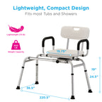 Sliding Swivel Seat Transfer Bench