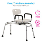 Sliding Swivel Seat Transfer Bench