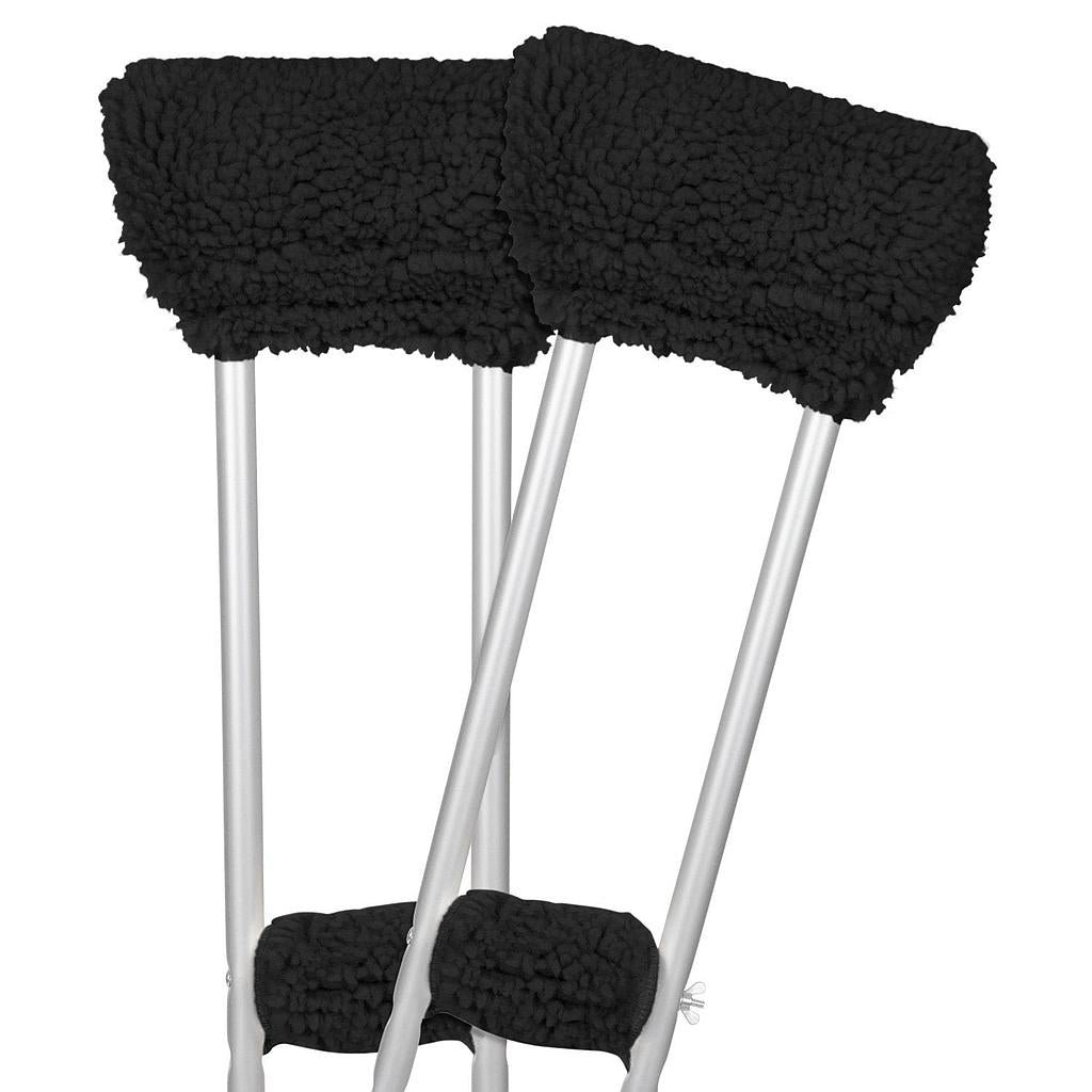 Sheepskin Crutch Pads Black