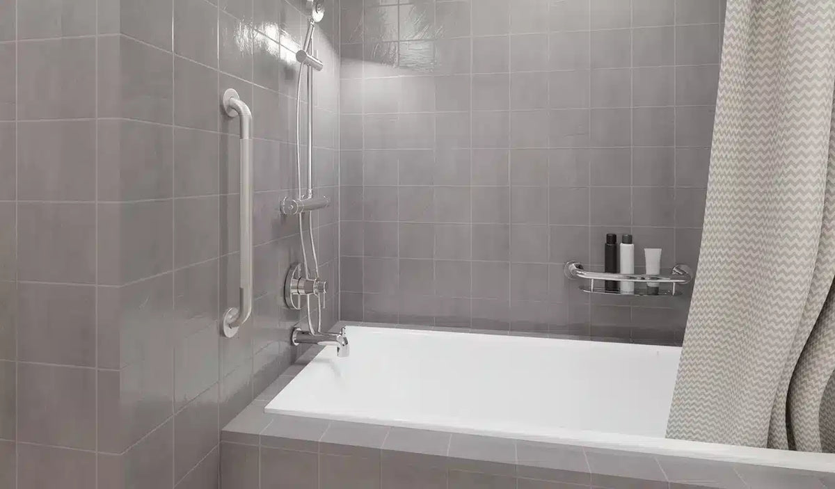 Easy Mount Grab Bar - Knurled Stainless Steel