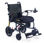 Golden Cricket LT Carbon lightweight folding power wheelchair with carbon fiber frame and compact side-folding design.