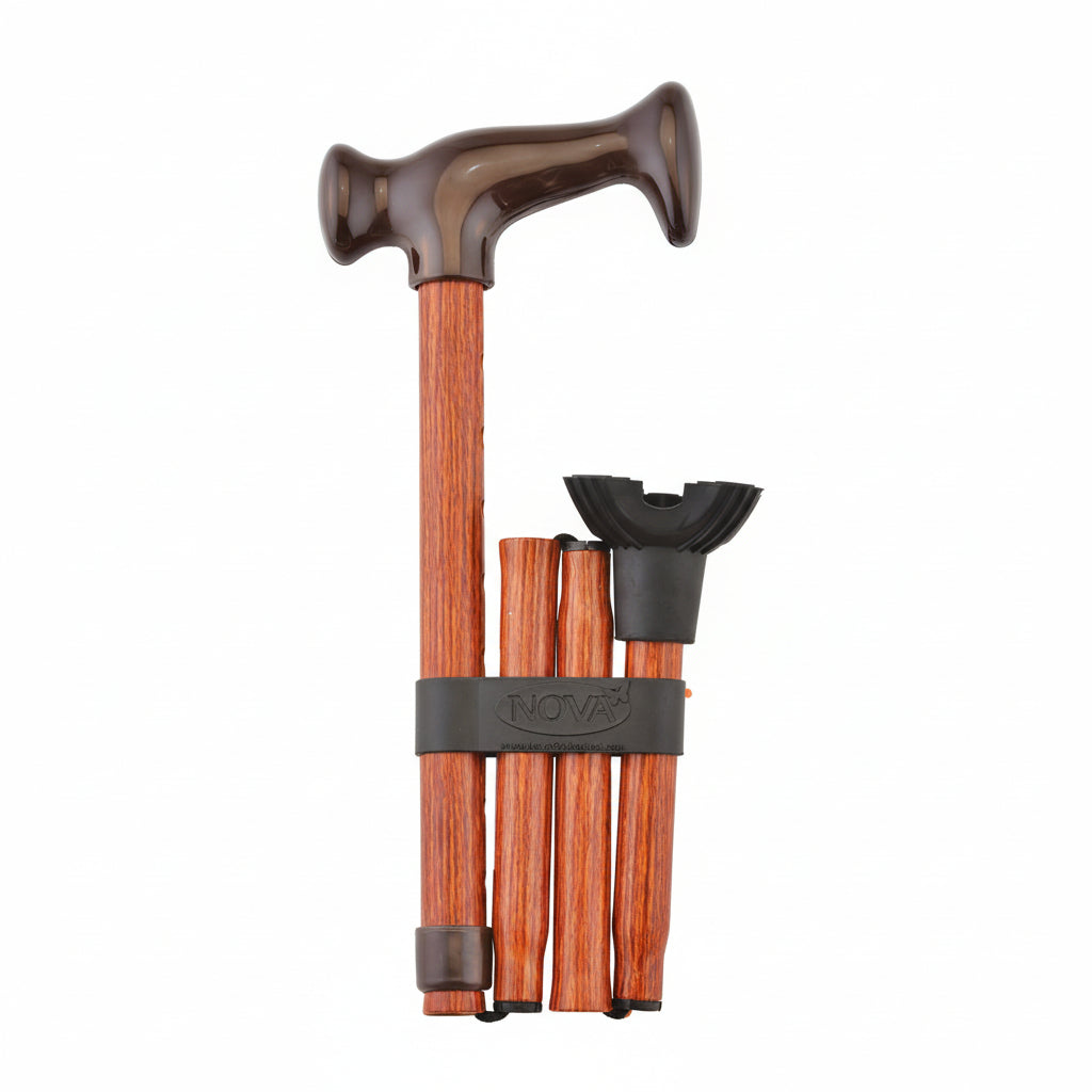 Folding Cane with Mini Quad Tip