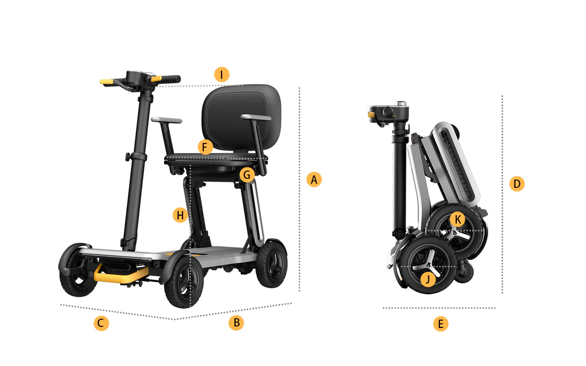 PAISEEC L5 - Lightweight Mobility Scooter