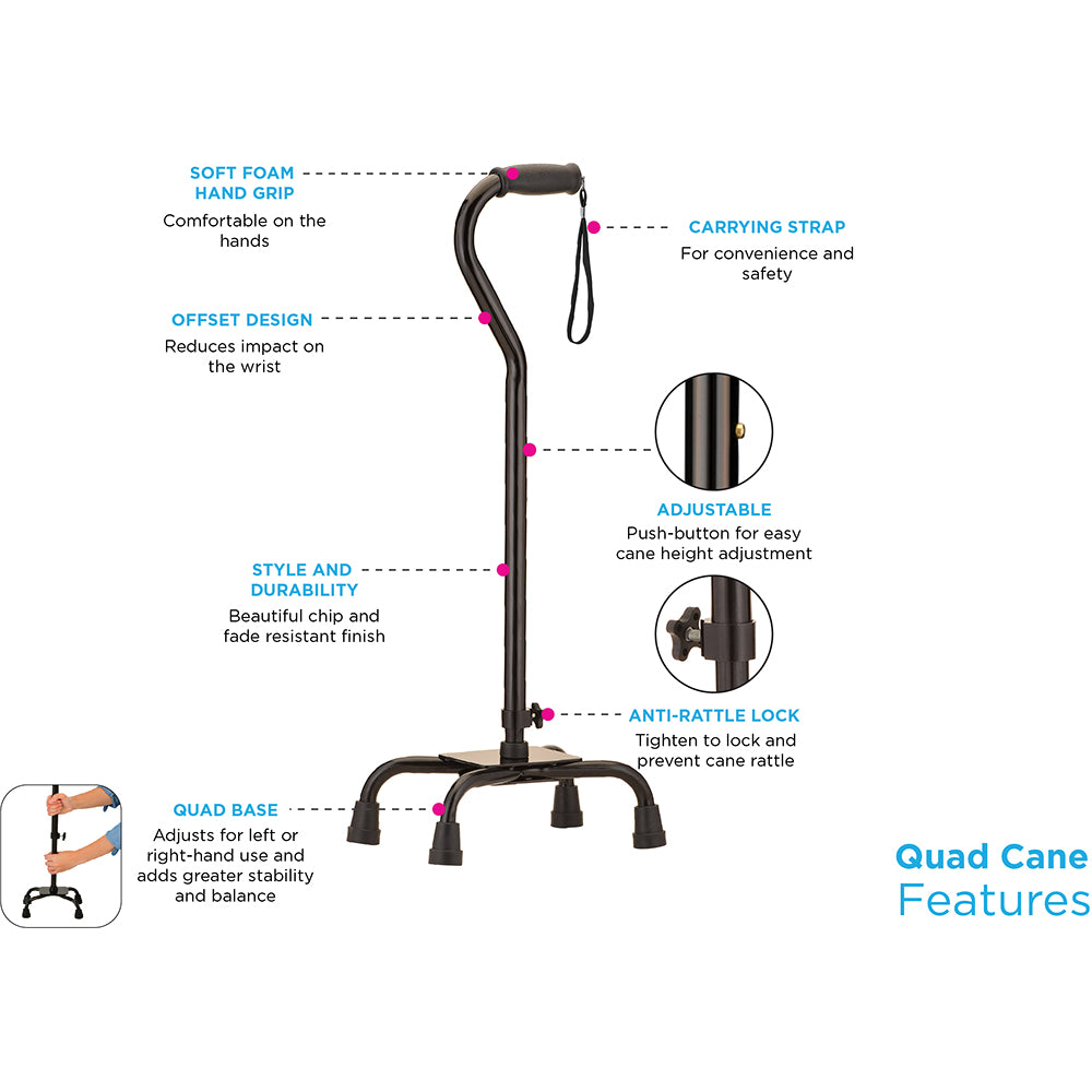 Cane Heavy Duty Quad w/ Large Base