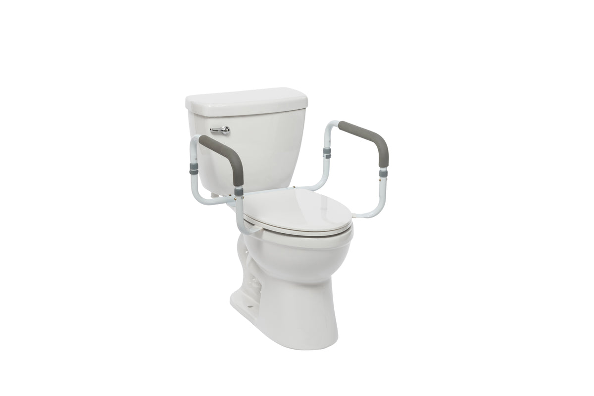 Toilet Safety Rails with Adjustable Width Arms