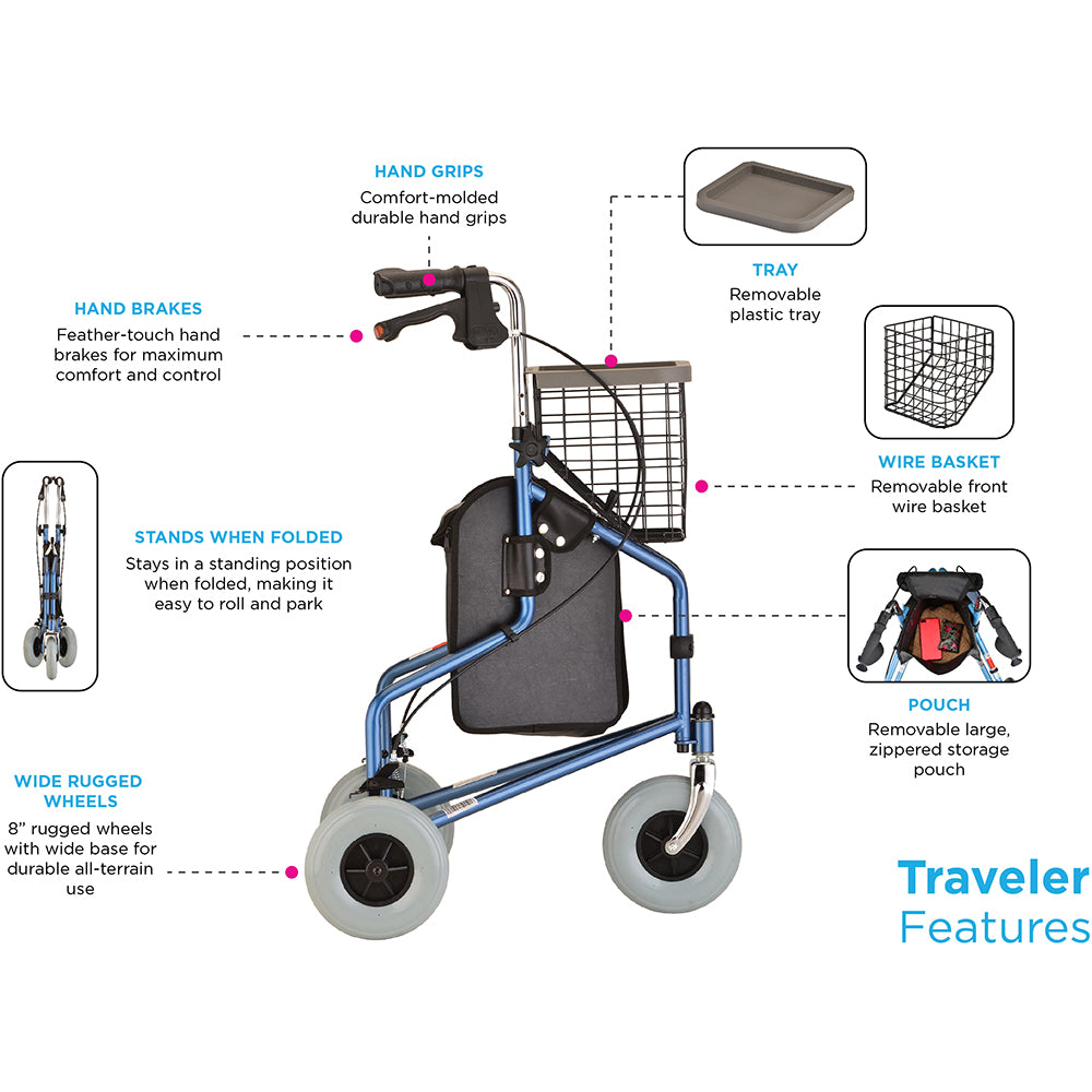 Traveler 3 Wheel Rollator