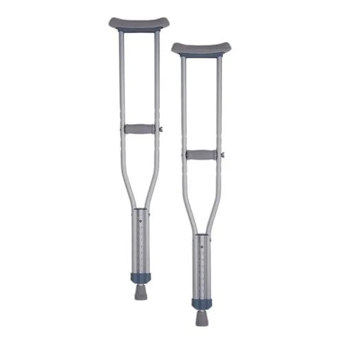 Pair of crutches on a white background
