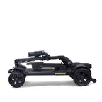Black log splitter on a white background